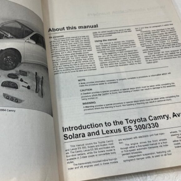 Toyota Camry Haynes Automotive Repair Manual : 2002 Thru 2006 - Picture 7 of 7